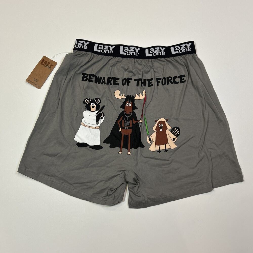 Lazy One Star Wars Boxer Shorts NWT Gray Men's Large
